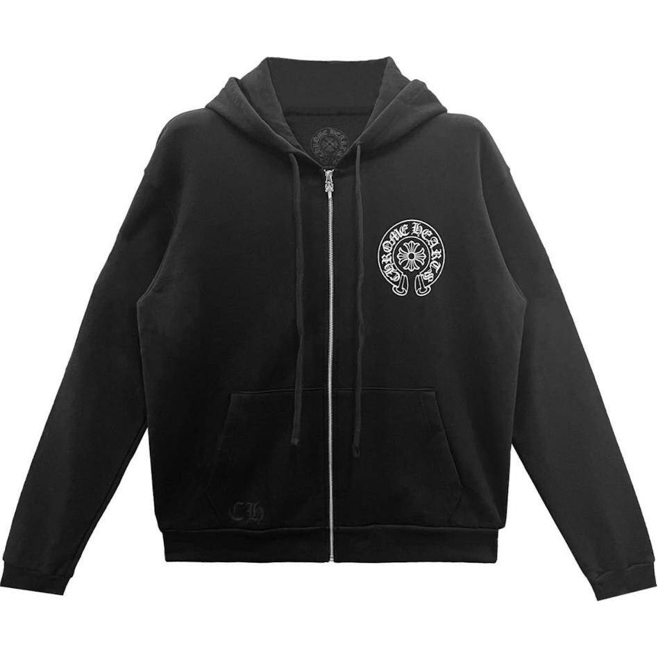 

Толстовка унисекс черная Chrome Hearts, черный