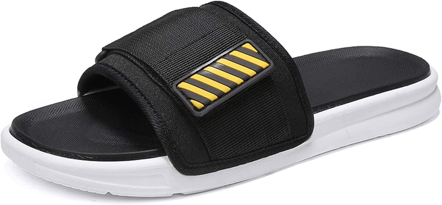

Летние мужские тапочки-сандалии с противоскользящей подошвой, модные повседневные сандалии, комфортные, дышащие, мягкие, легкие, с плоским каблуком и толстой подошвой Generic, желтый