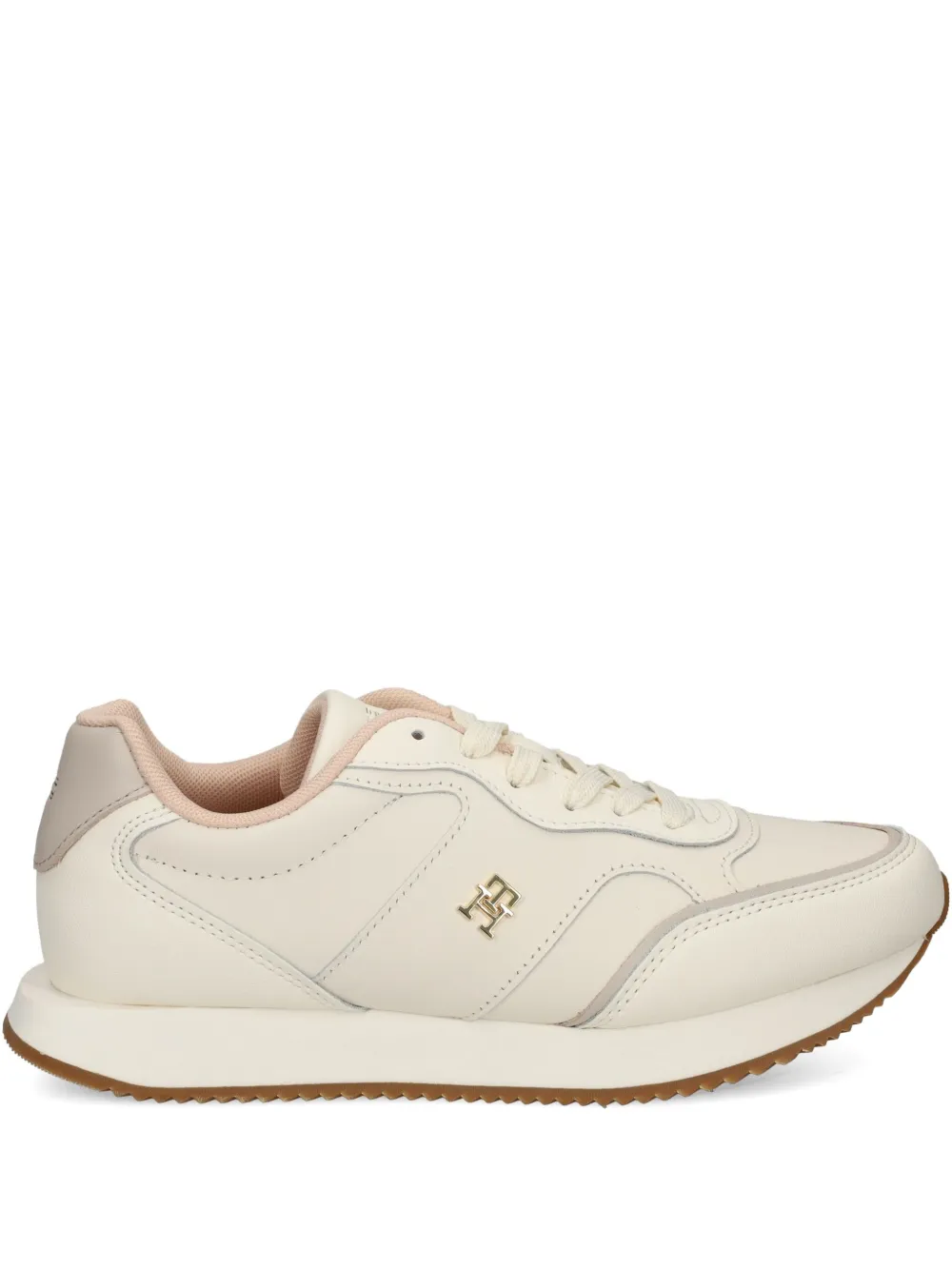 Кожаные кроссовки на шнуровке Tommy Hilfiger, белый