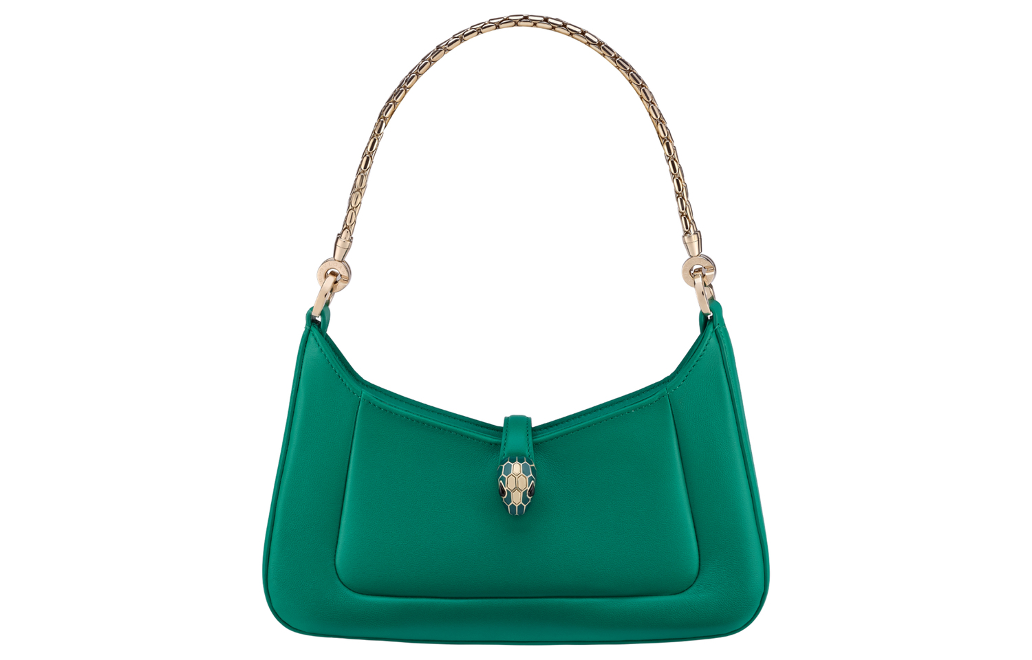 

BVLGARI Зеленая женская сумка из телячьей кожи через плечо