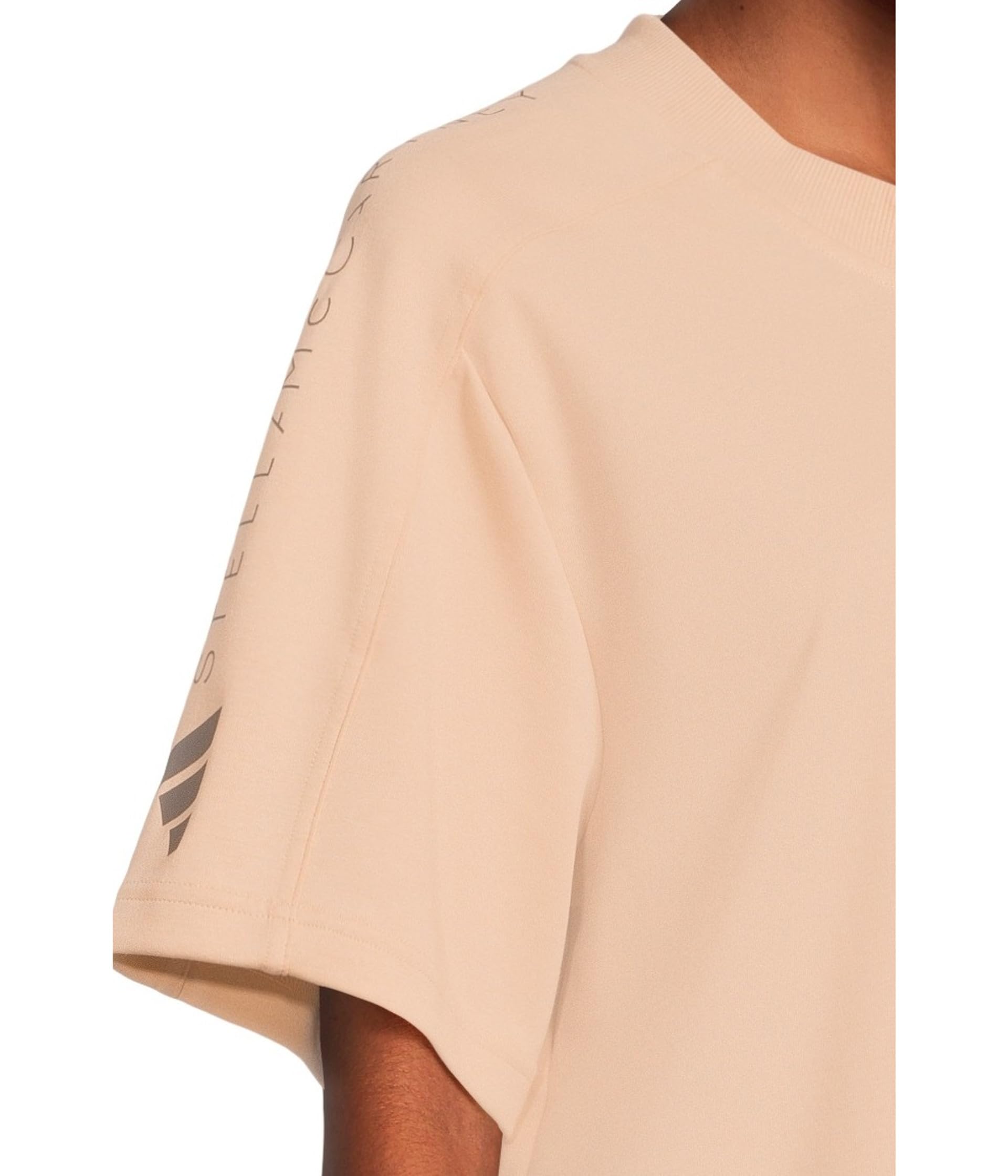 Футболка adidas by Stella McCartney Loose T-Shirt JW4525, цвет Soft Powder — фото 4