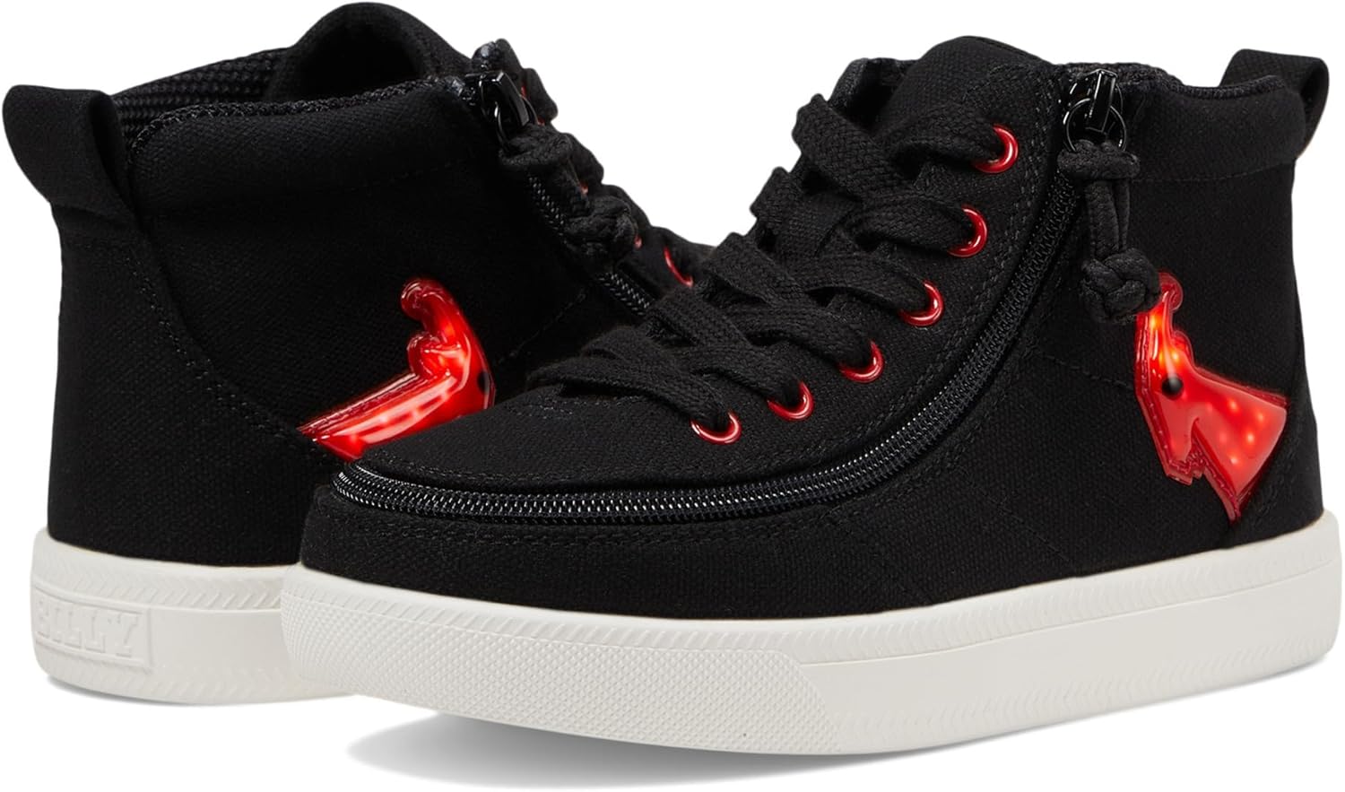 

Детские кроссовки унисекс Billy Footwear для малышей, черно-красные, светящиеся, модель Billy Classic Dr High