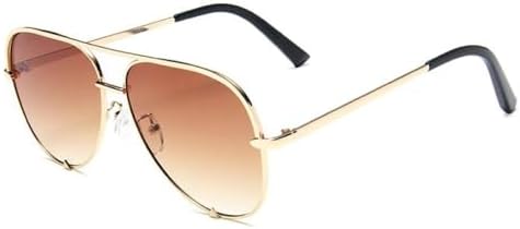 

Классические металлические солнцезащитные очки для женщин, модные солнцезащитные очки из сплава для мужчин, градиентные черные очки для вождения, женские очки UV400 MTZJH, Gold Tea