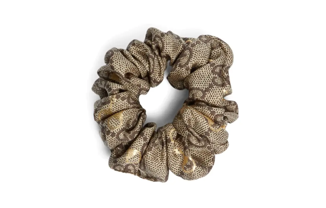 Набор шелковых резинок для волос Gucci GG Silk Scrunchie Set, 2 шт — фото 3