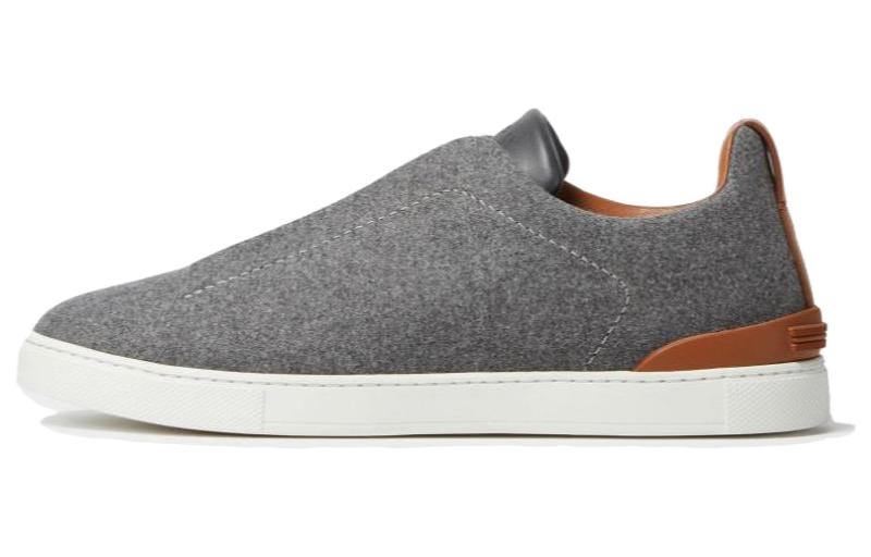 

Кроссовки Zegna Triple Stitch Slip-on Ermenegildo Zegna, Gray Brown