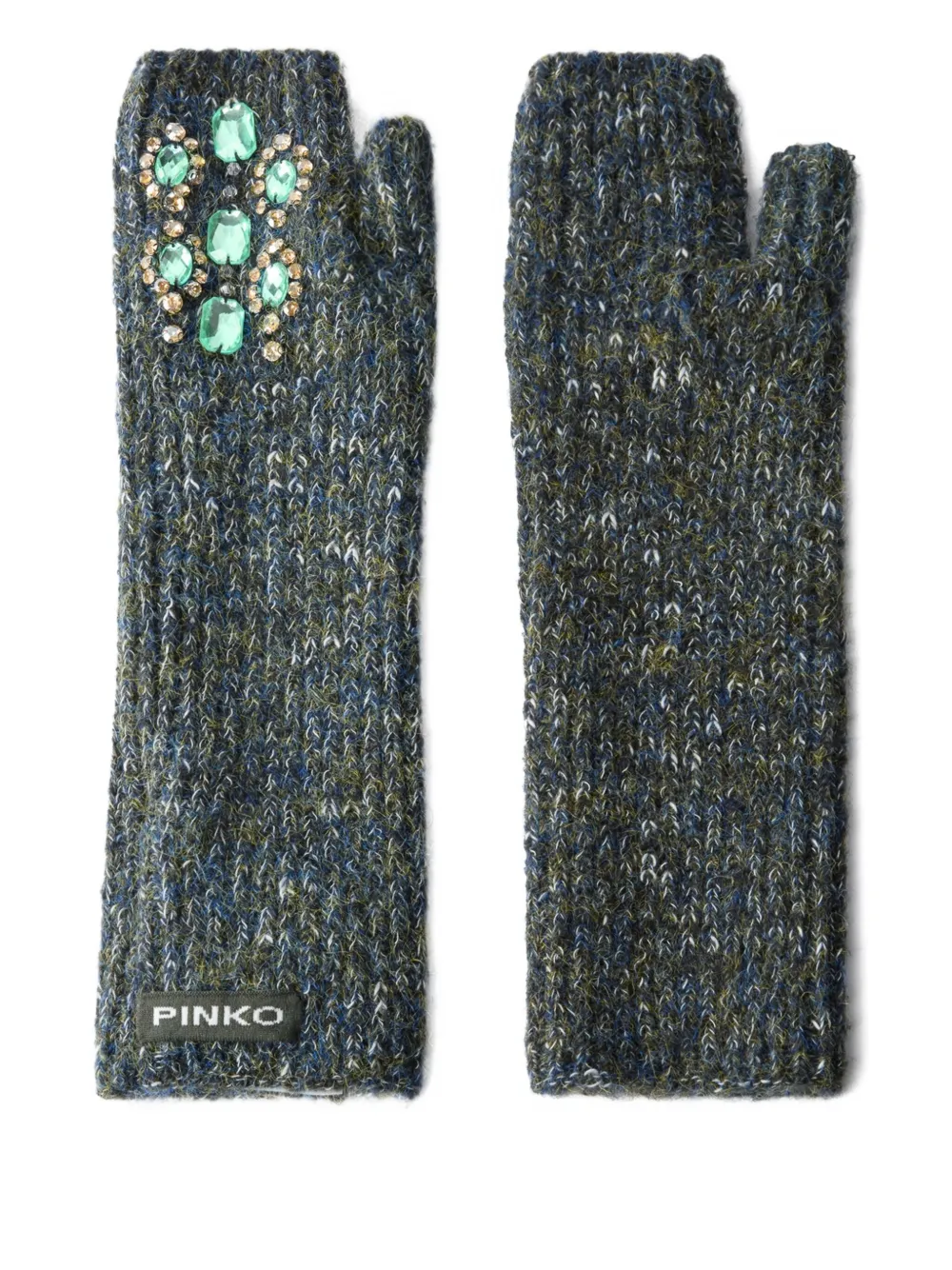 

Декорированные перчатки-митенки PINKO, серый