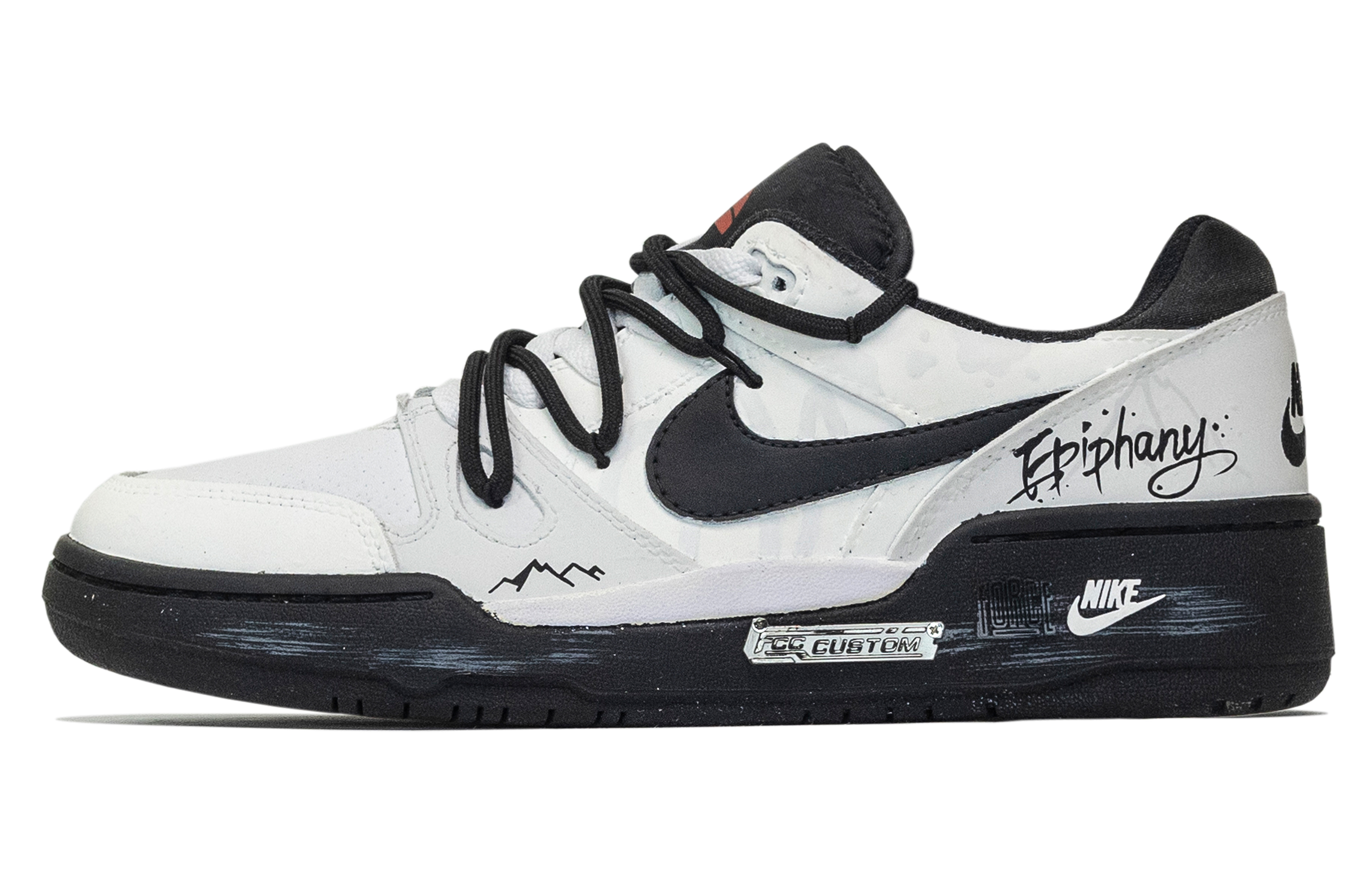 

Nike Кроссовки для скейтбординга Full Force, мужские, низкие, белые/черные/серые