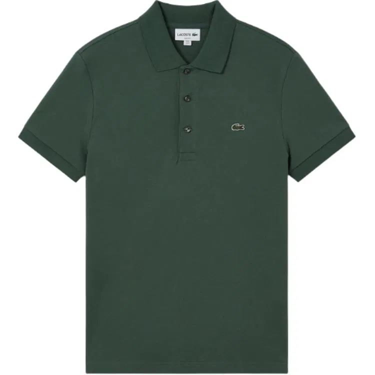 Поло Lacoste с вышитым логотипом, зеленый