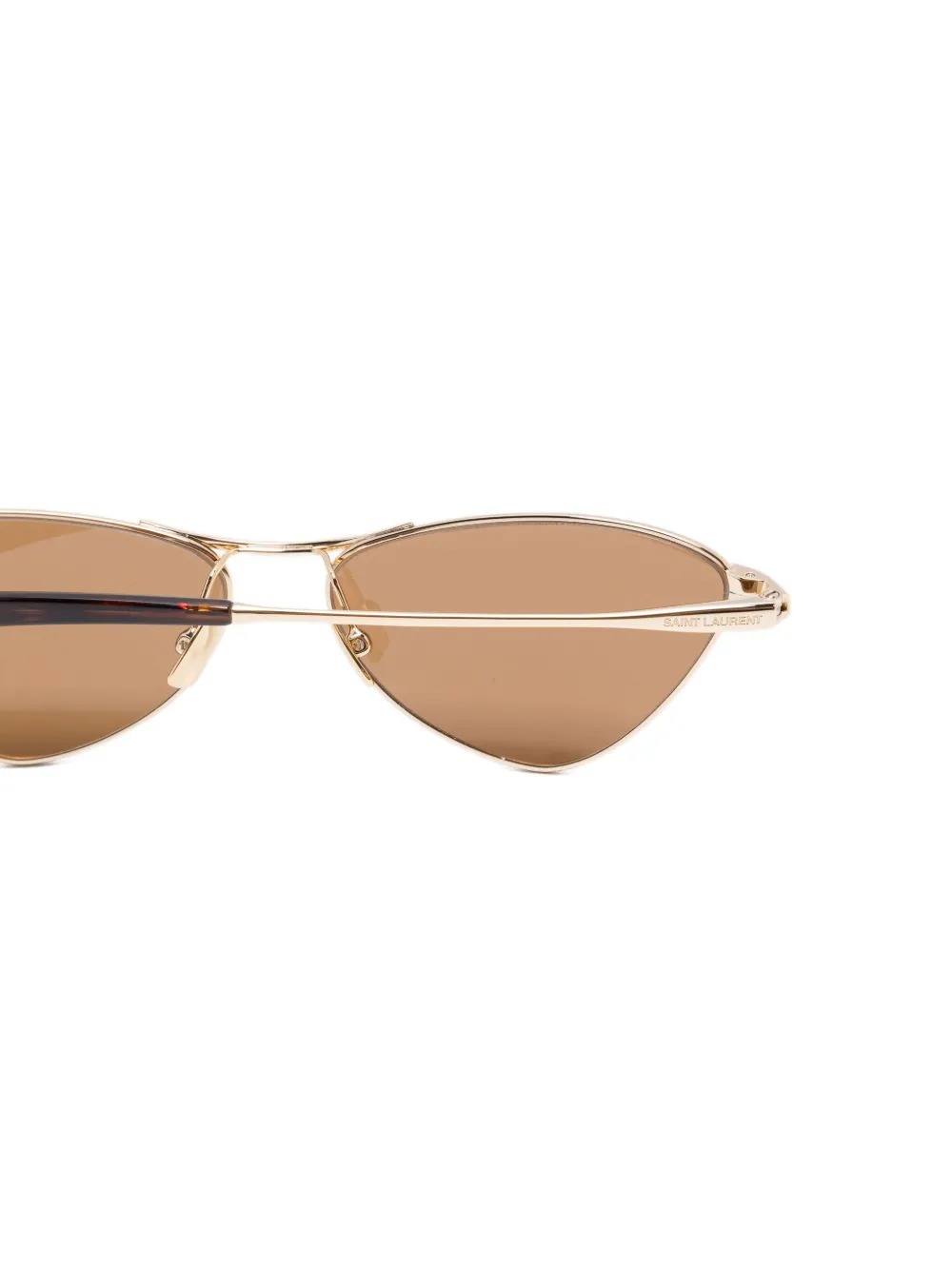 Солнцезащитные очки с геометрической оправой SL830 Saint Laurent, золотистый — фото 3
