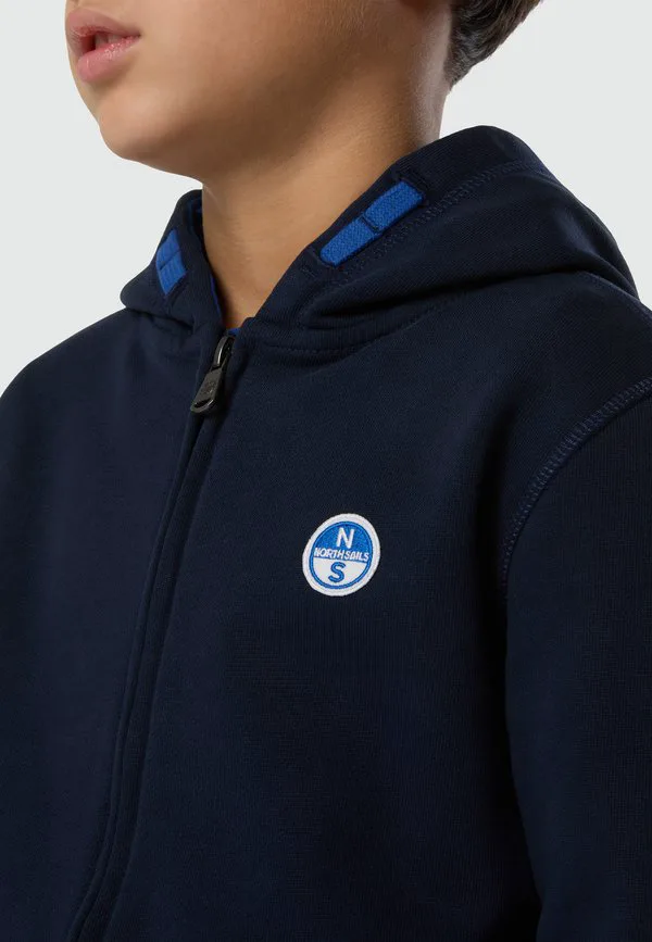 Толстовка на молнии с нашивкой с логотипом North Sails, Navy Blue — фото 4