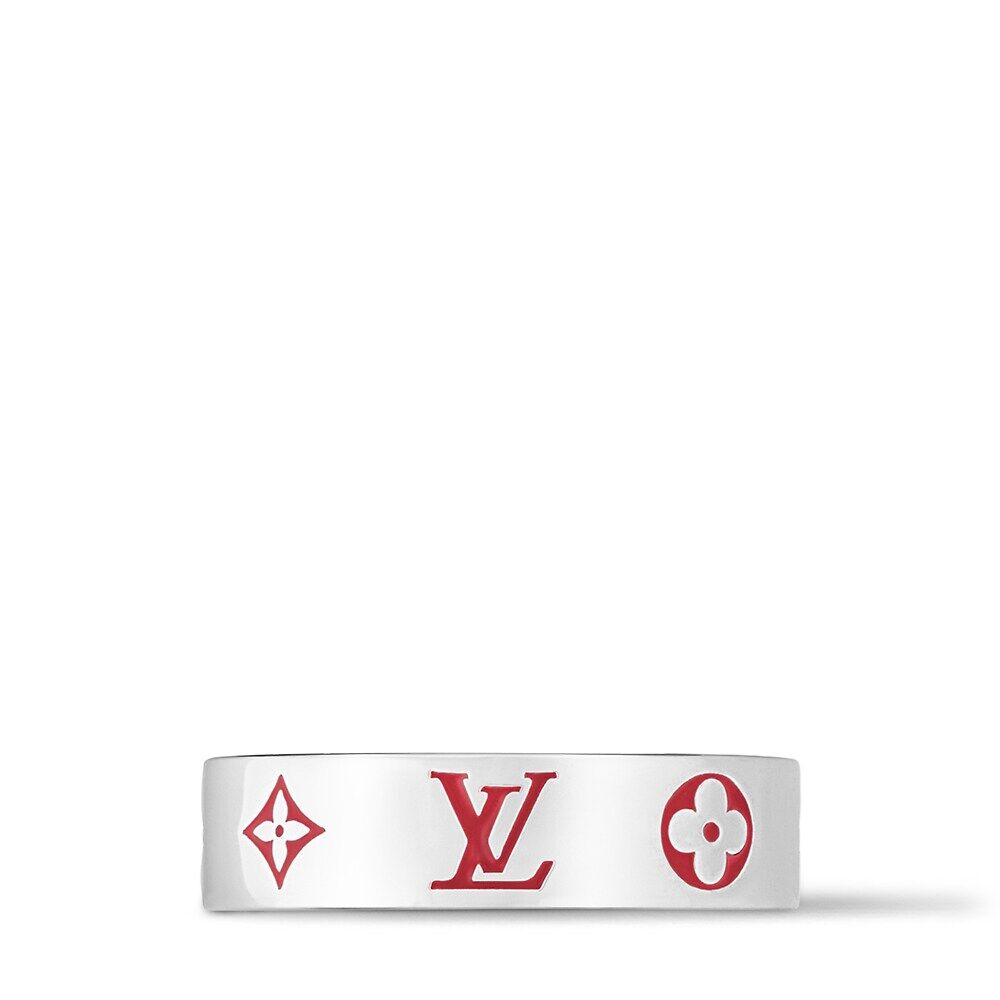 

Тонкое кольцо LV Mosaic Louis Vuitton, красный