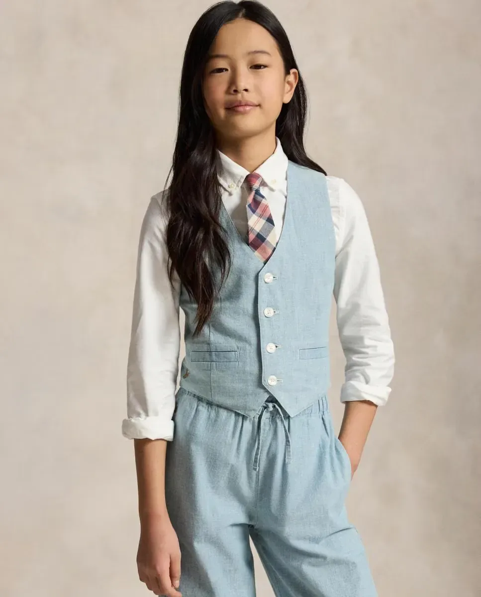 Polo Ralph Lauren Детский жилет из камбре индиго