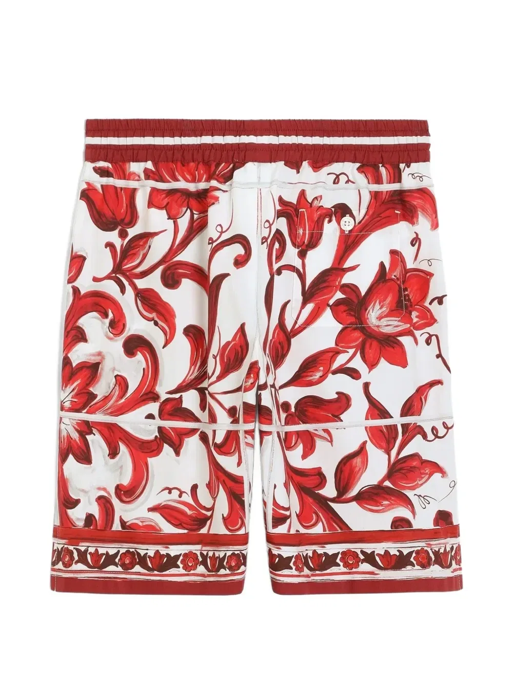 Бермуды из поплина с принтом "Майолика" Dolce & Gabbana Kids, белый — фото 2