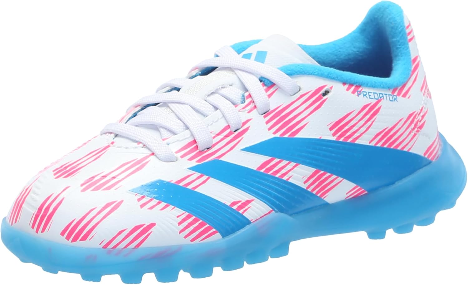 

Футбольные бутсы детские Adidas для детей и подростков League Predator Turf, белый/синий/розовый
