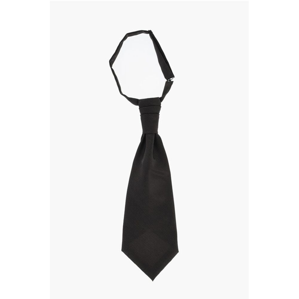 

Полосатый галстук-аскот Corneliani, черный