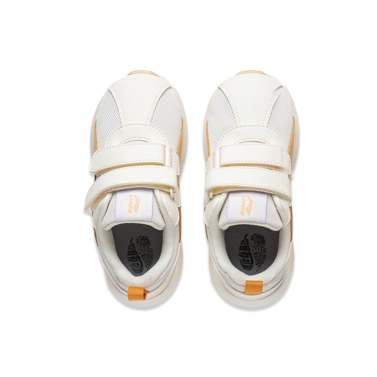 Кроссовки LINING YOUNG Sports Life Collection Kids Lifestyle Shoes Kids Low-top Beige/White/Orange, белый/оранжевый — фото 4