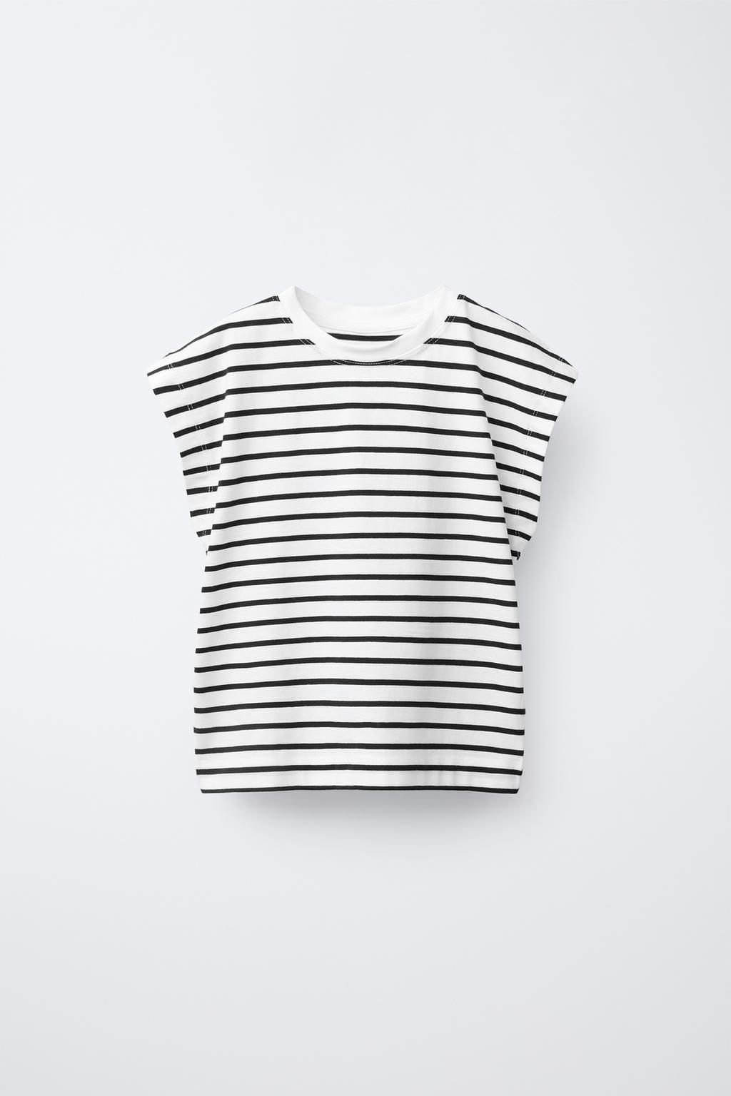 

Футболка в полоску с язычком ZARA, цвет Stripes