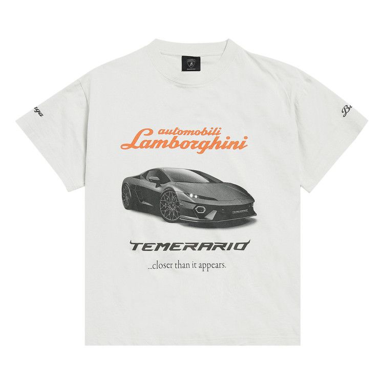 

Футболка Balenciaga x Lamborghini Graphic T-Shirt, Dirty White