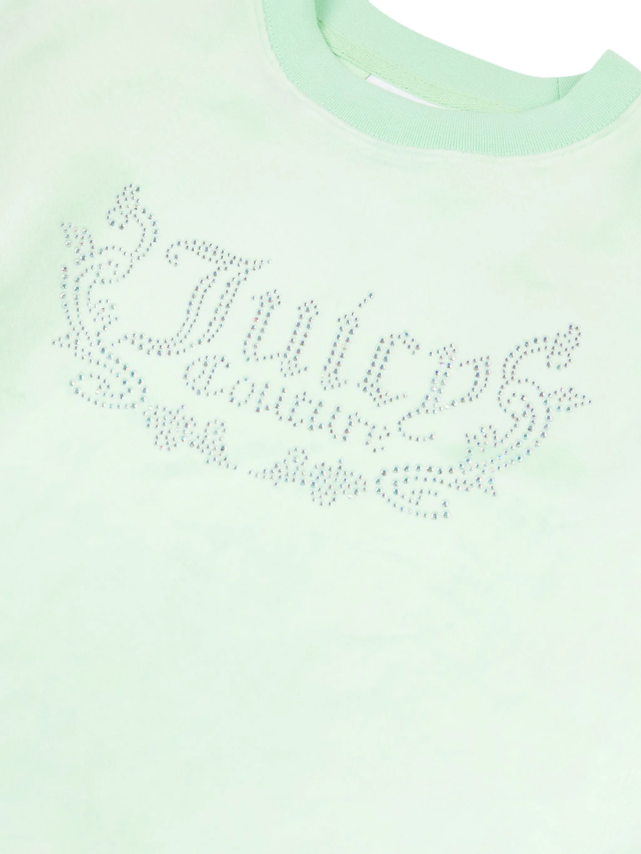 Толстовка со стразами Juicy Couture Kids, зеленый — фото 3