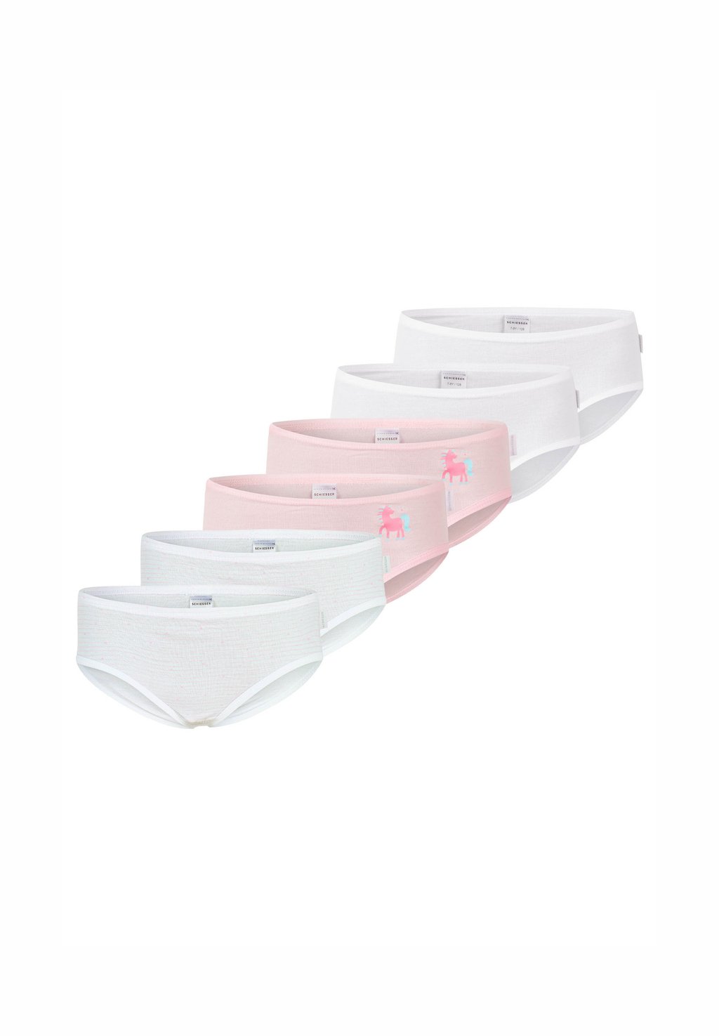 

Трусы-брифы 6ER PACK FEIN Schiesser, цвет Weiß Rosa