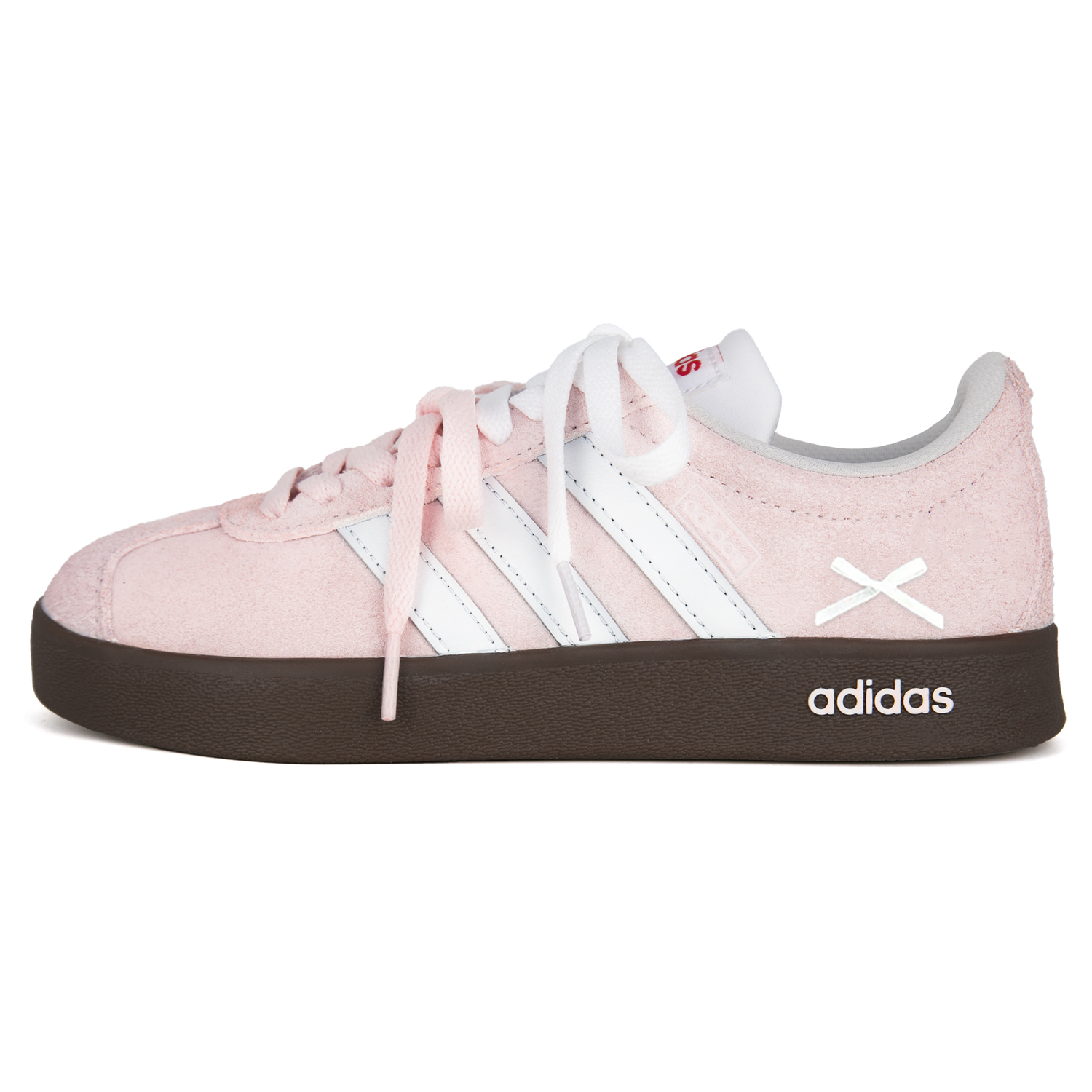 

Adidas VL Court 20 Cherry Blossom Girlish кроссовки для скейтбординга с низким верхом, устойчивые к истиранию, унисекс, светло-розовые
