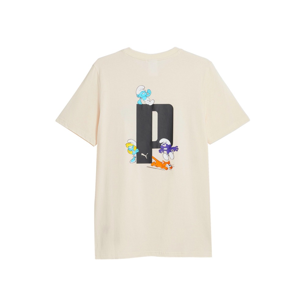 

Футболка The Smurfs мужская из хлопка и льна натурального цвета Puma, смесь хлопка и льна натуральная