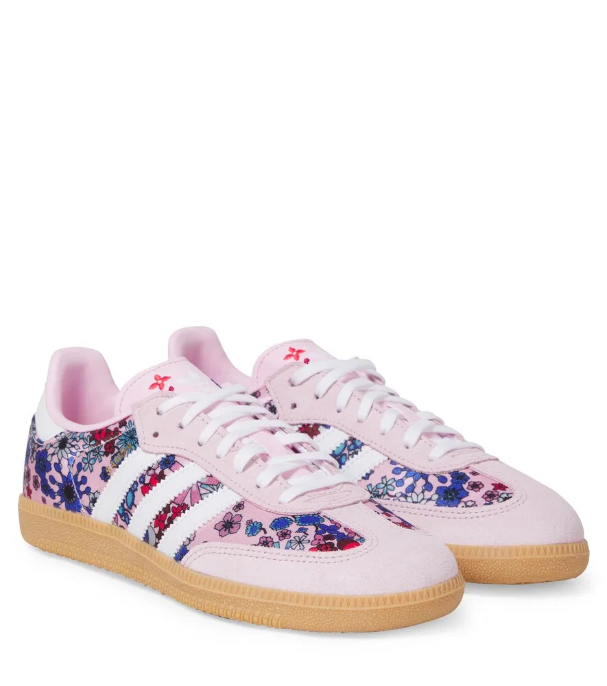 Кроссовки Samba OG с цветочной замшевой отделкой Adidas Originals Kids, мультиколор