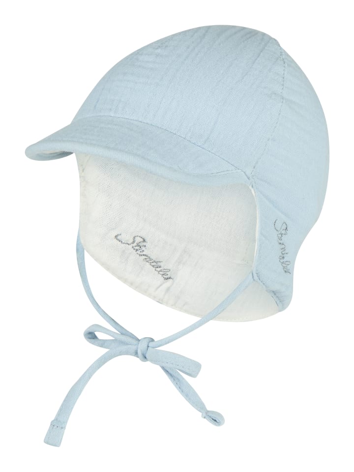 

Sterntaler Двусторонняя муслиновая кепка с козырьком синего цвета