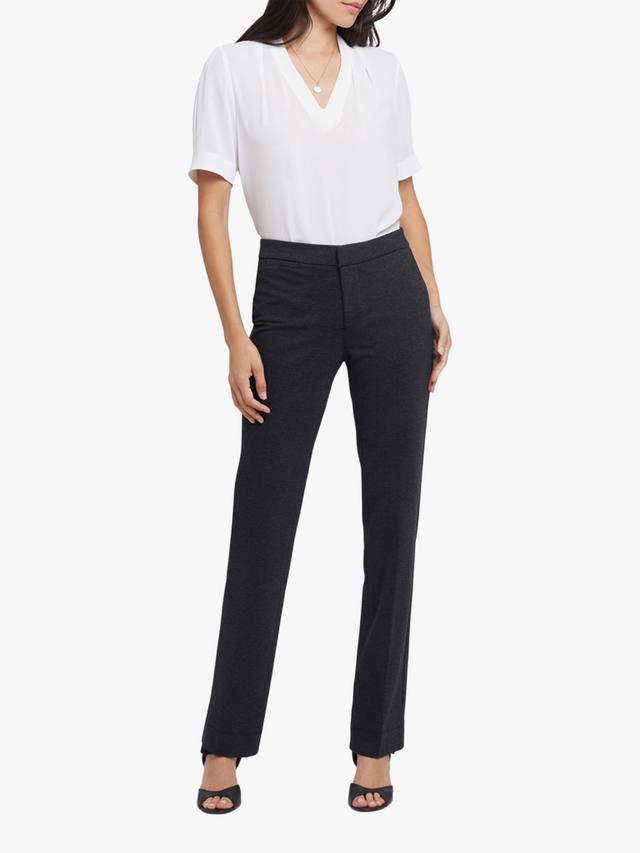 

Узкие брюки из понте-джерси NYDJ, Charcoal Heather