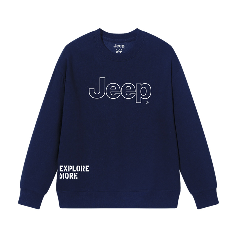 

Детская толстовка с круглым вырезом утолщенная Jeep, темно-синий