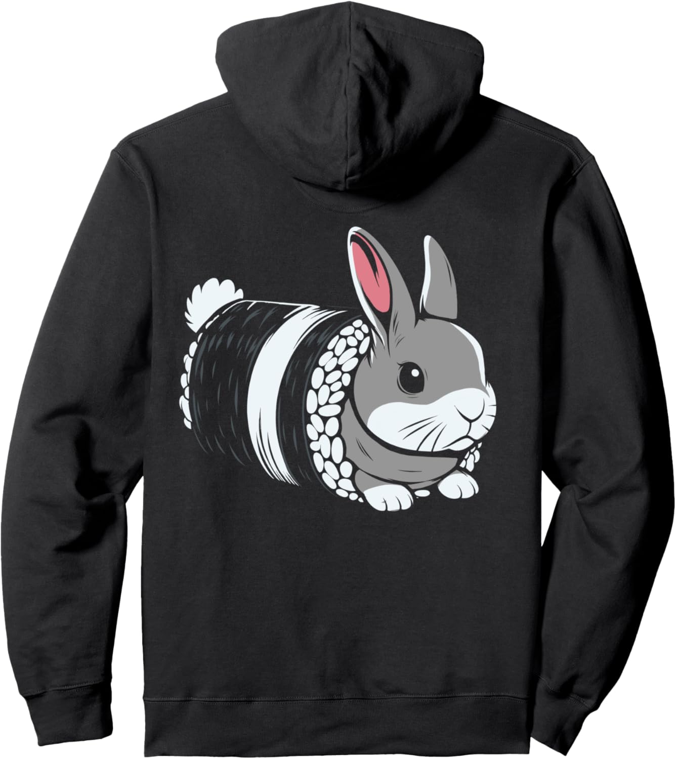 

Худи с изображением суши-зайчика и суши-кролика Sushi Japanese Food Bunny Sashimi Bunnies Hare, черный
