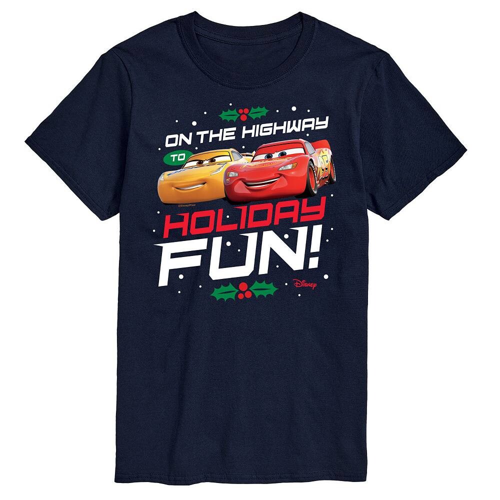 

Мужская футболка Disney's Cars Highway To Holiday с забавным рисунком, темно-синий