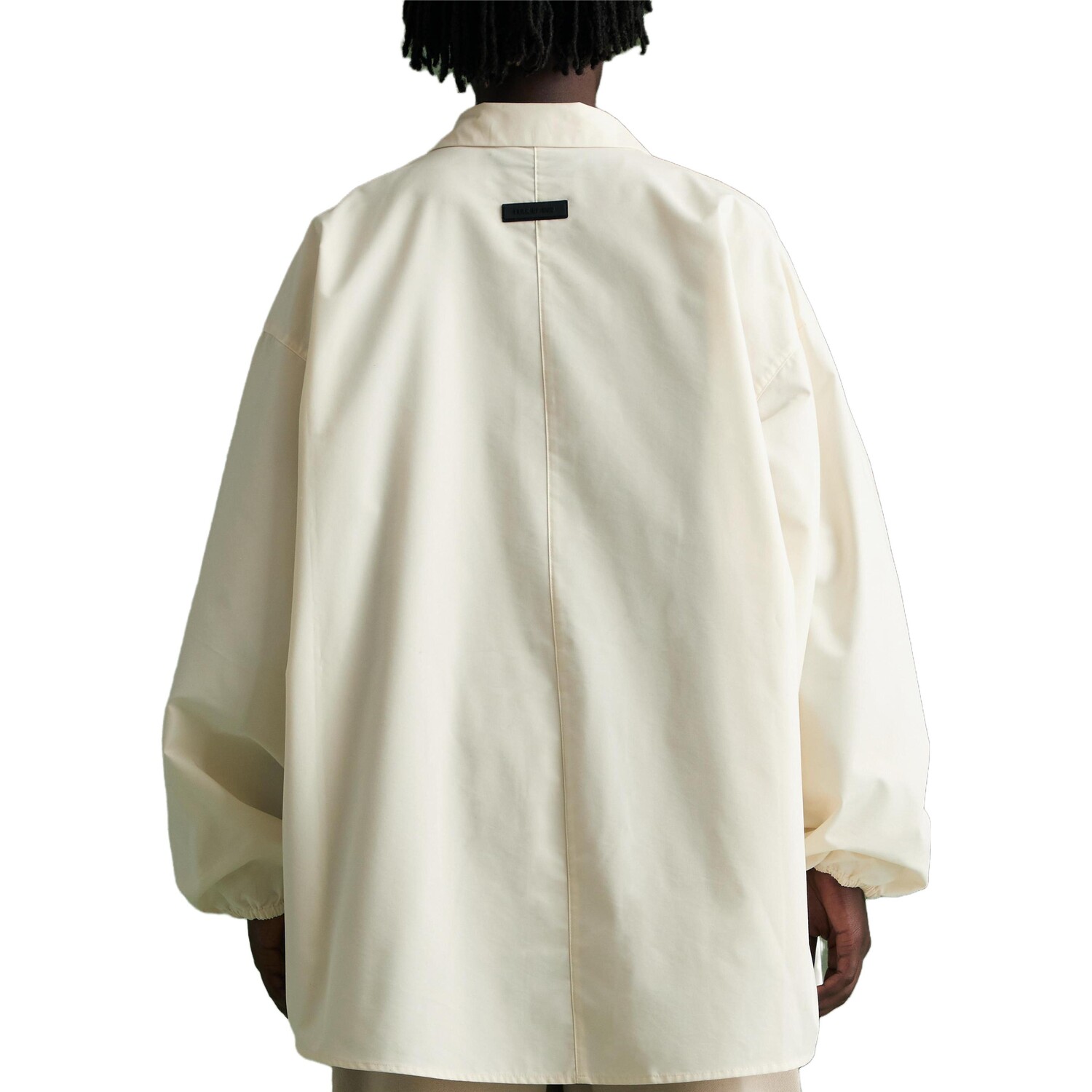 Рубашка с длинными рукавами из хлопковой смеси Fear Of God Essentials, цвет Cloud Dancer — фото 3
