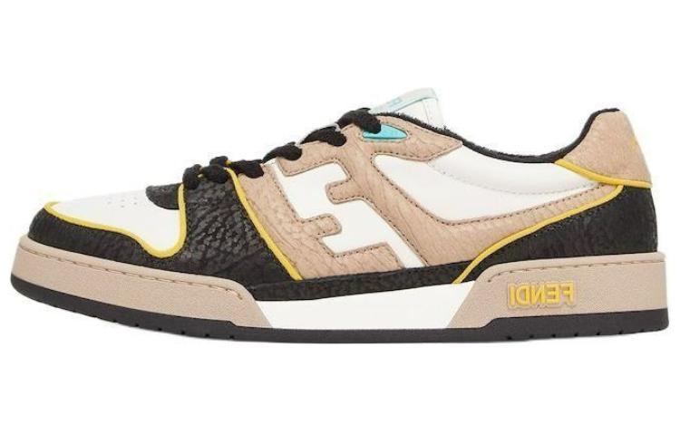 

FENDI Низкие кроссовки для скейтбординга Match, бежевые, мужские