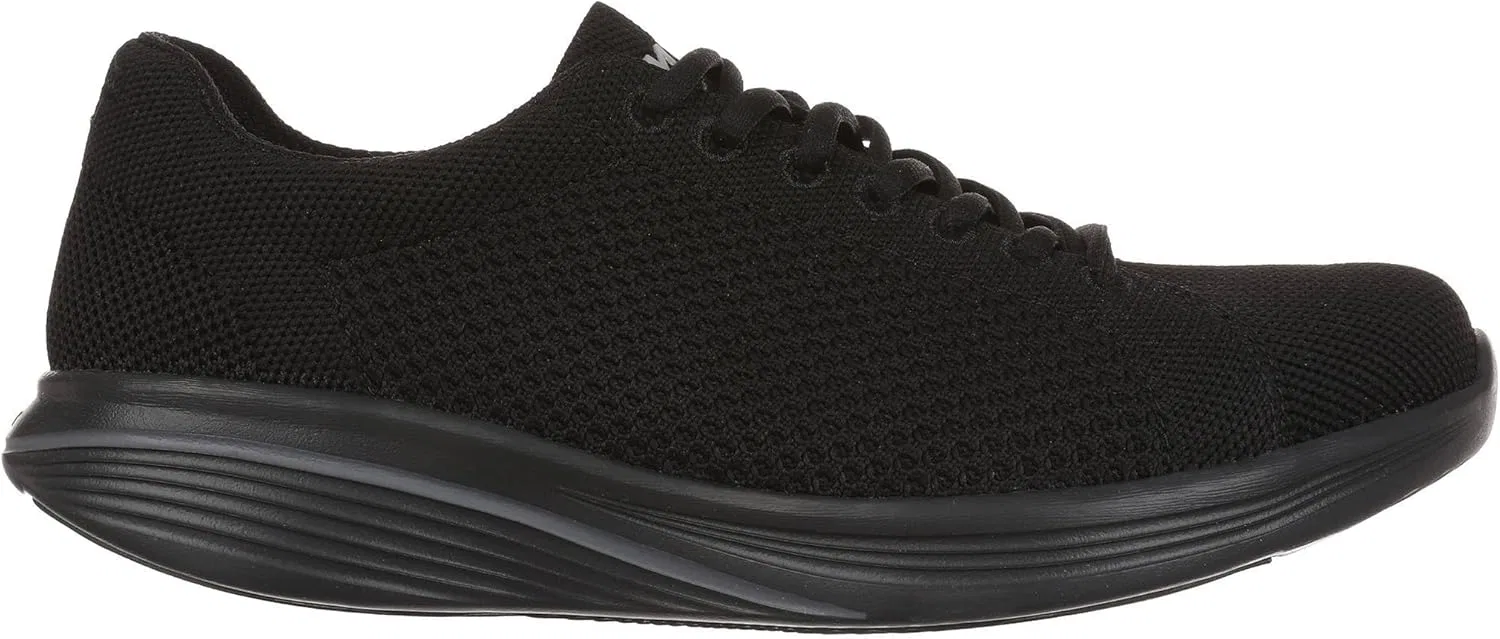 Мужские кроссовки MBT SORA LACE UP в современном стиле. Анатомическая и удобная обувь для ходьбы. Физиологическая конструкция для комфорта и устойчивости. Кроссовки с изогнутой подошвой и шнуровкой, Black