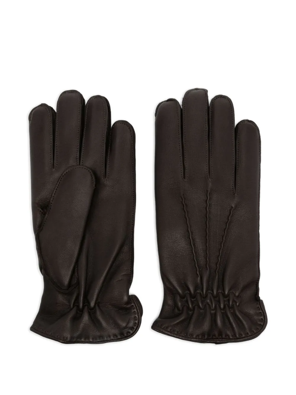 

Кожаные перчатки Orciani, коричневый