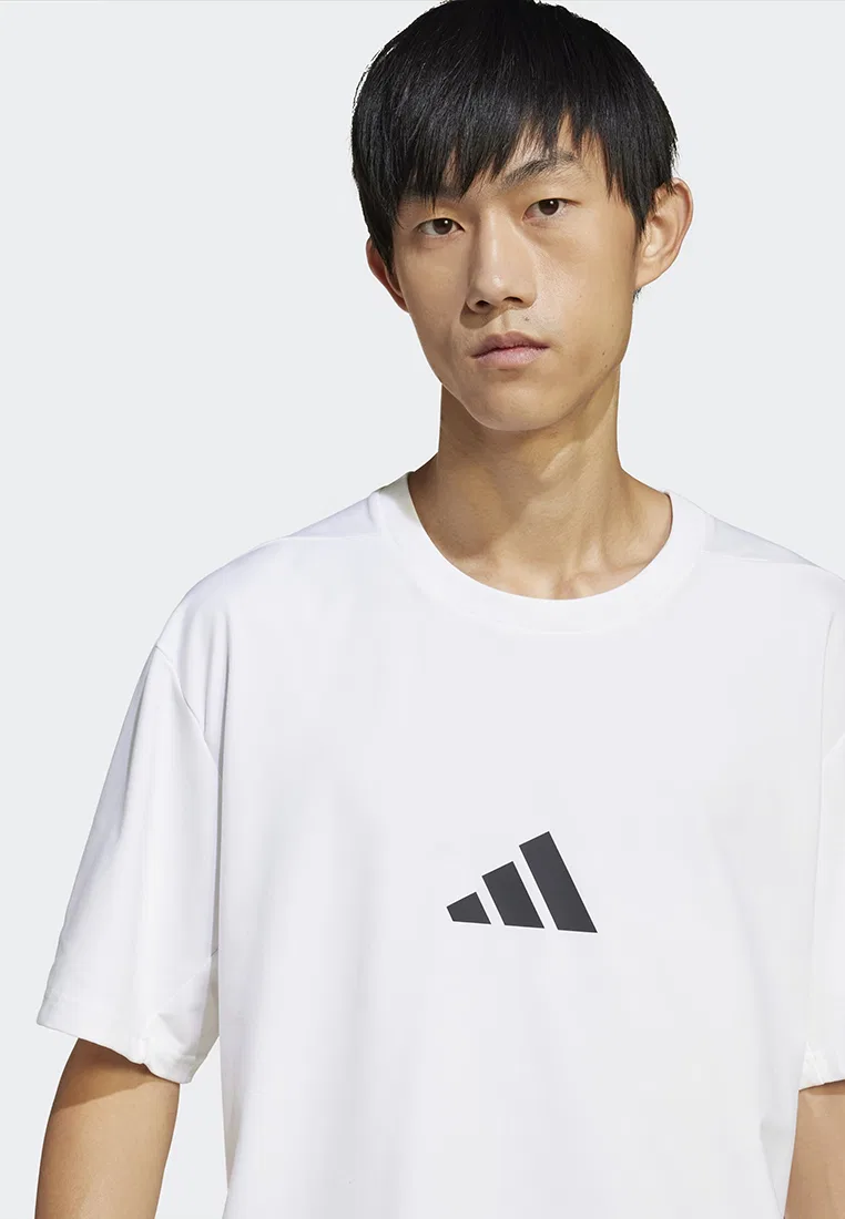 Футболка свободного кроя, Z.N.E., adidas, белый — фото 3