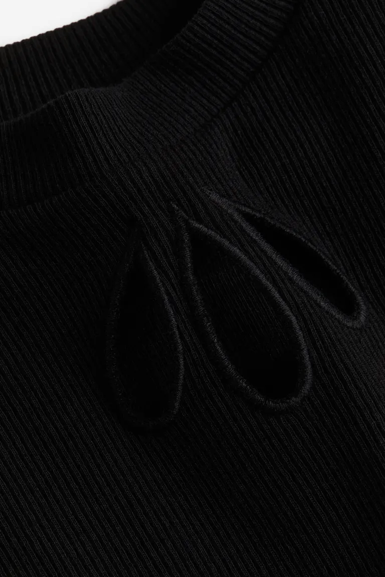 

Рубашка из джерси с длинными рукавами H&M, черный