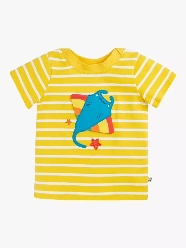 Детская интерактивная футболка Easy On, цвет лимонный бретонский/рэйнский Frugi