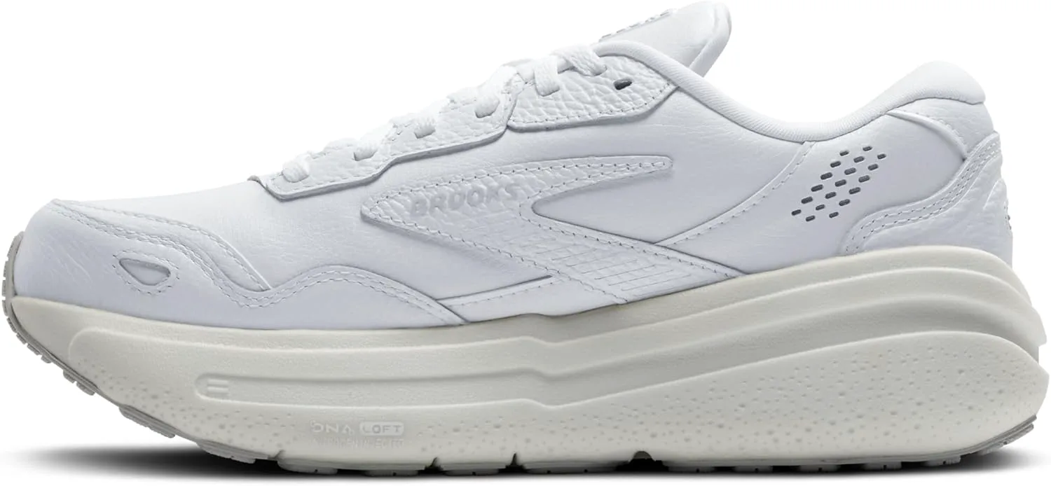 Мужские кроссовки Brooks Ghost Max из замши и кожи нейтральной модели для бега и ходьбы, белый — фото 4