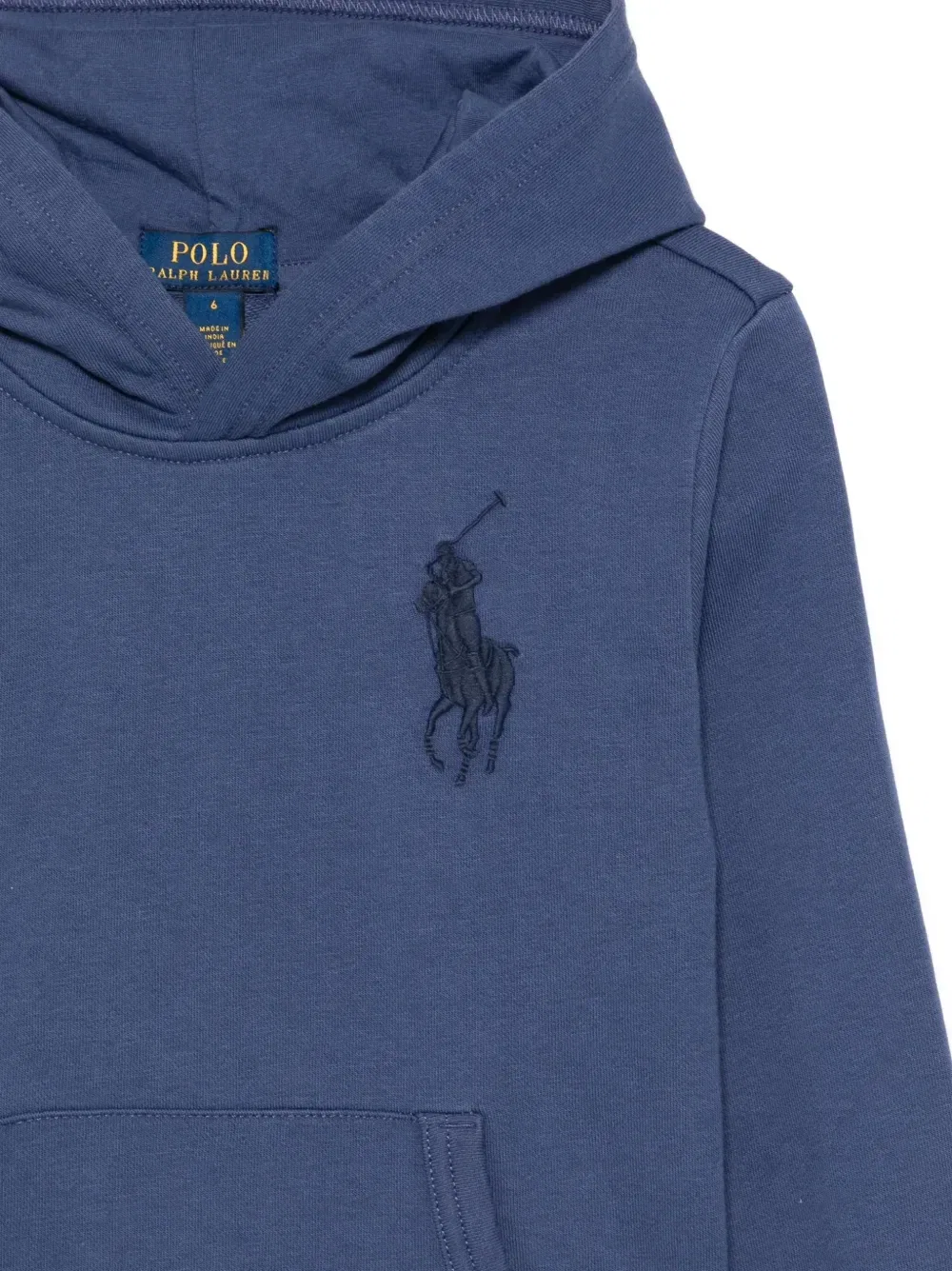 Худи с логотипом Polo Ralph Lauren Kids, синий — фото 3