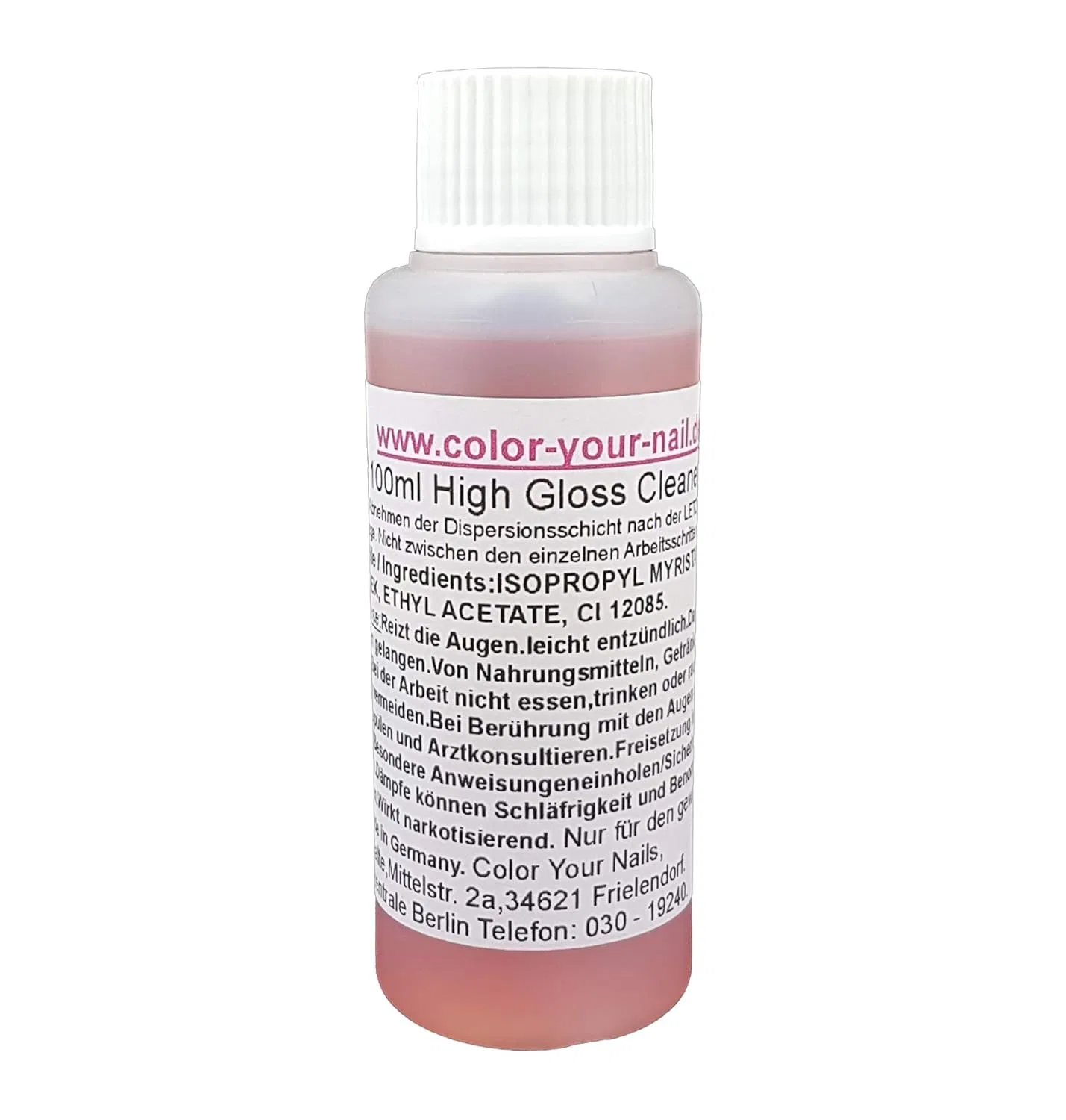 Очиститель HighGloss Cleaner Cherry для ногтей, 100 мл ‎Color Your Nails