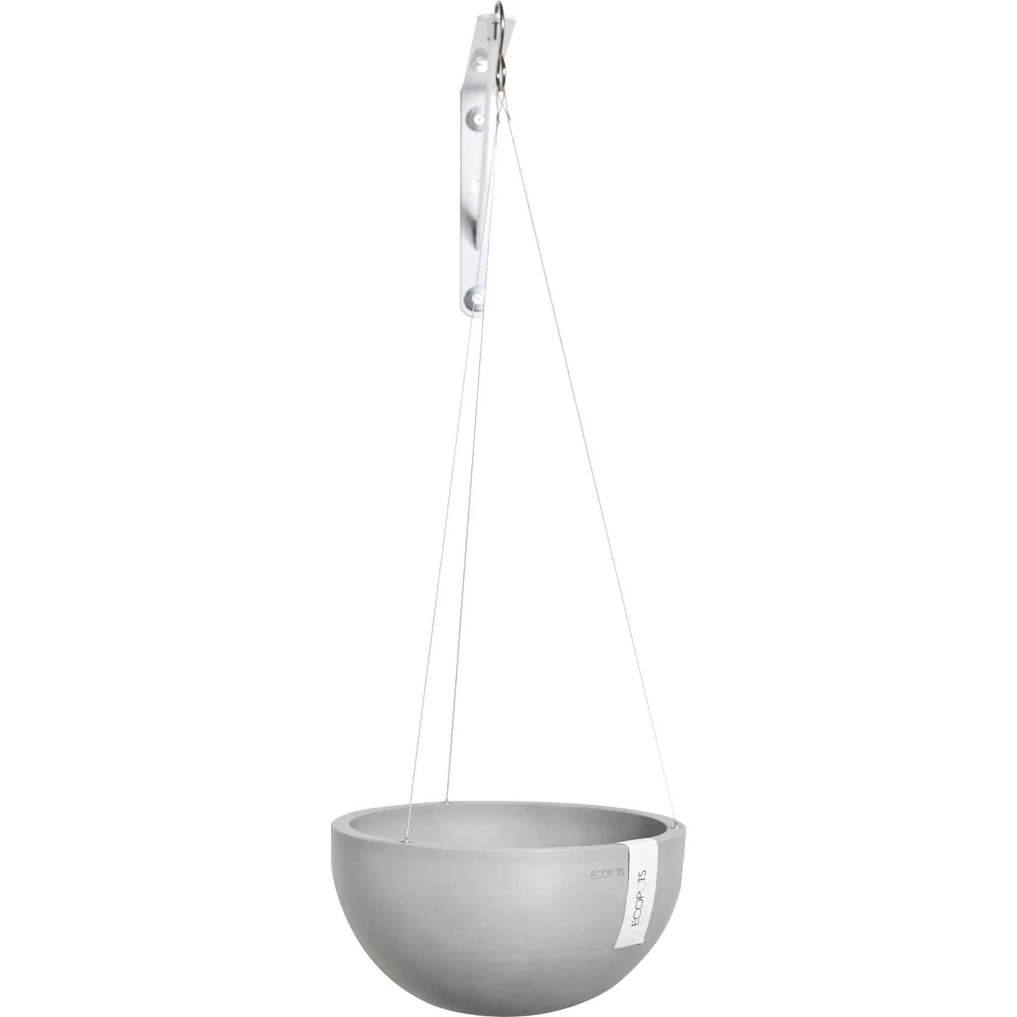 

Цветочный горшок ECOPOTS «HANGING BRUSSELS White Grey», ШxГxВ: 25,5x25,5x13 см, белый/серый