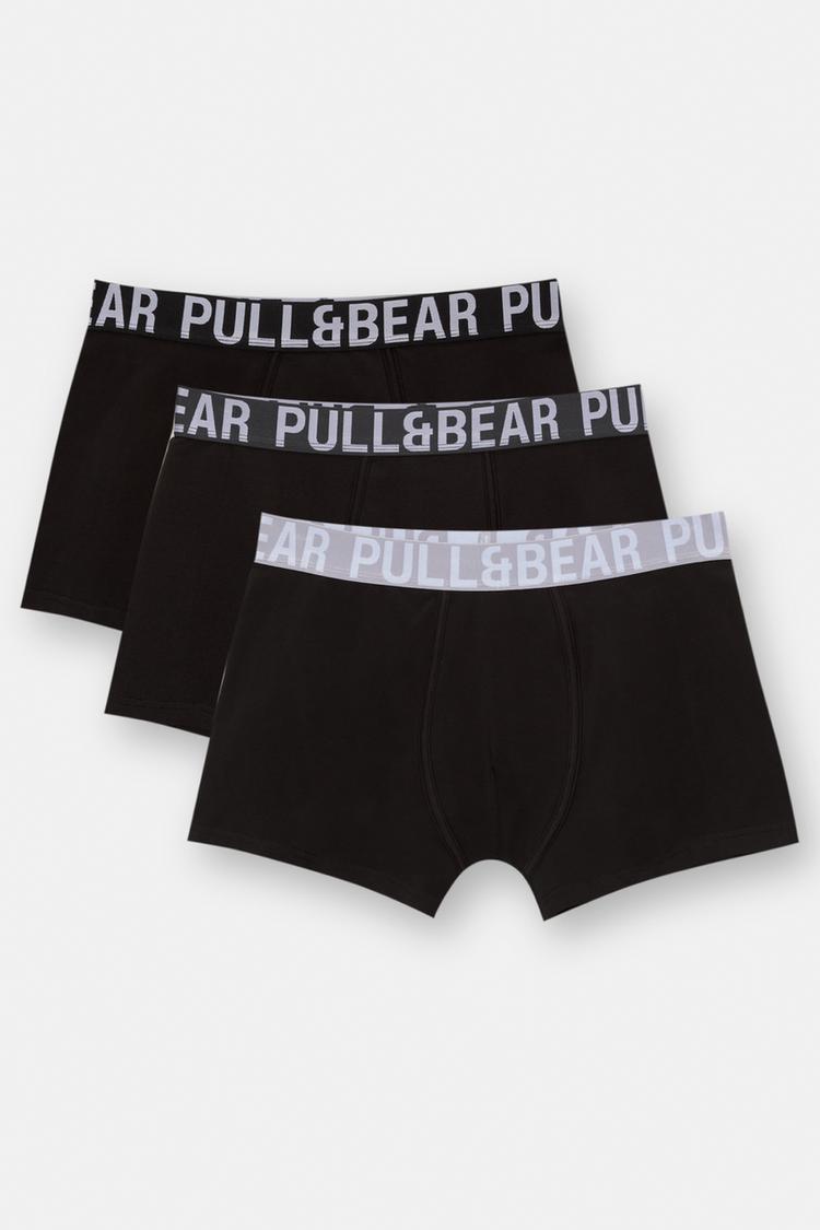 

Упаковка из 3 трусов-боксеров с логотипом Pull And Bear, мультиколор