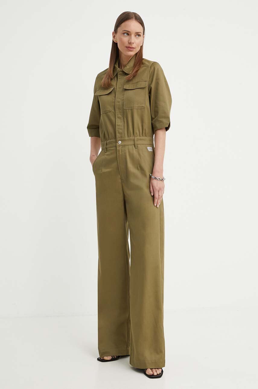 

Хлопковый комбинезон G-Star Raw, зеленый
