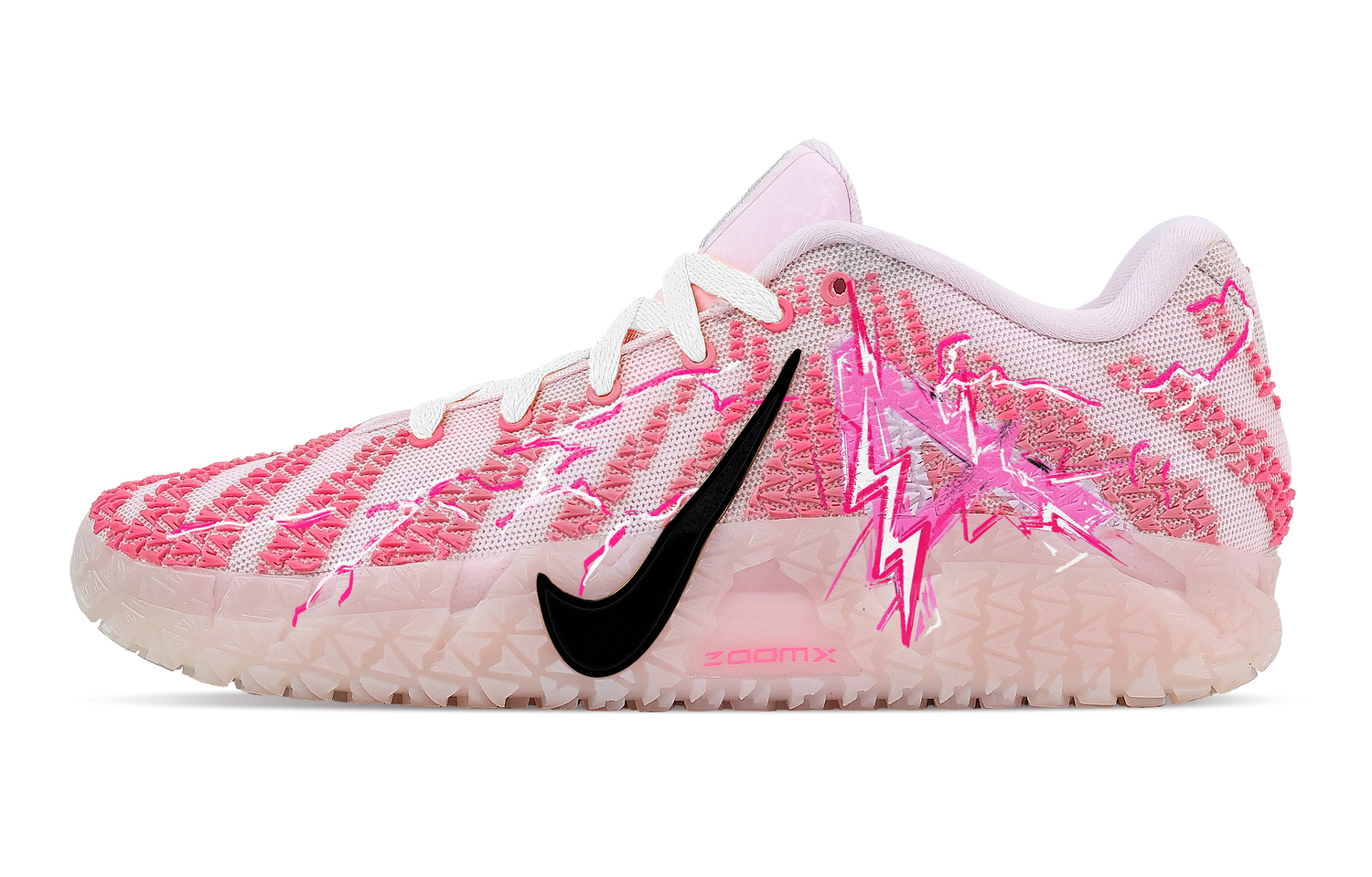 

Nike Мужские низкие баскетбольные кроссовки Ja Morant 3 Lightning Rainbow Rebound Grip, розовые