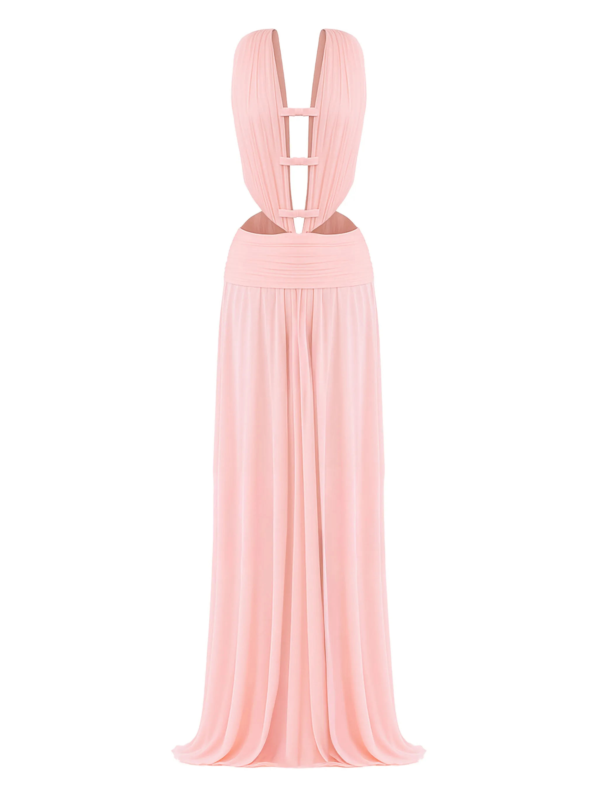 

Платье макси Bambi с бантом The New Arrivals Ilkyaz Ozel, розовый