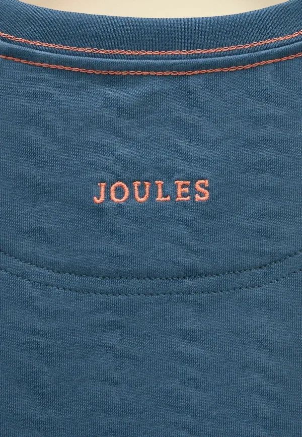 Футболка Joules Archie Regular Fit с принтом, темно-синяя — фото 4