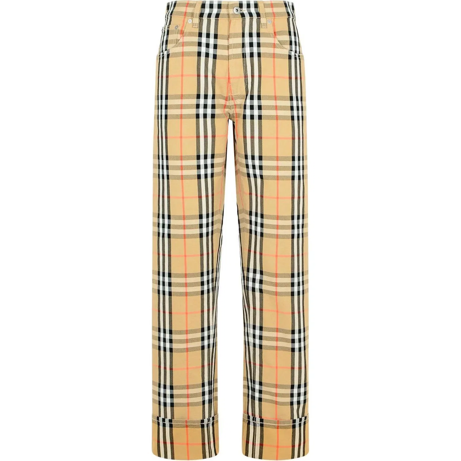 Брюки Burberry Check, коричневый