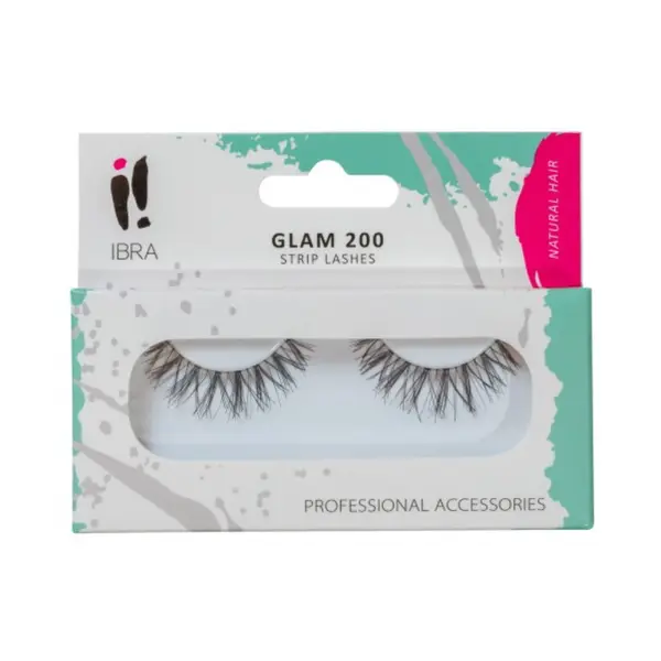 

Накладные ресницы Glam 200, 1 упаковка. Ibra Makeup